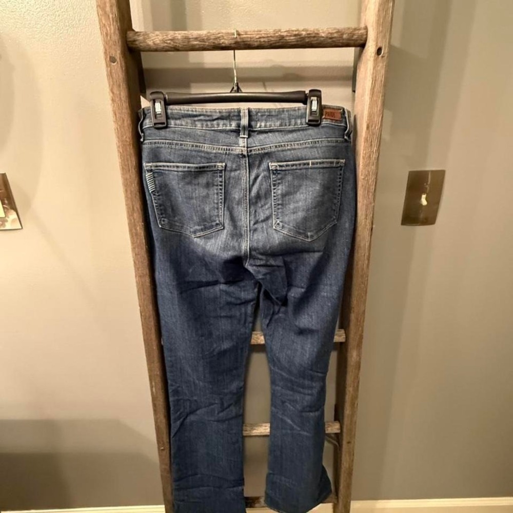 Paige high rise boot cut manhattan blue jeans, Size 31 - Picture 7 of 8